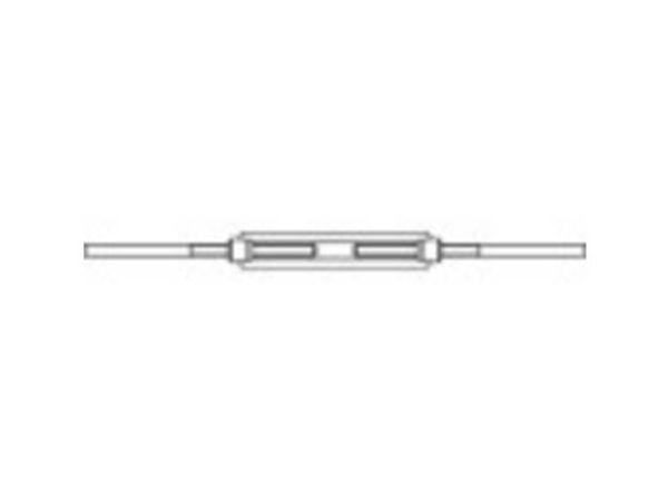 TOOLCRAFT 136604 trådstrammer med 2 sveiseender M48 stål galvanisert DIN 1480 1 stk