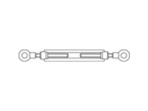 TOOLCRAFT 136611 wirestrammer øye-øye M8 stål galvanisert DIN 1480 (1 stk)