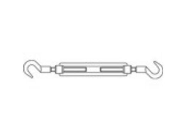 TOOLCRAFT 136620 trådstamper krok-krok M10 stål galvanisert DIN 1480 1 stk.