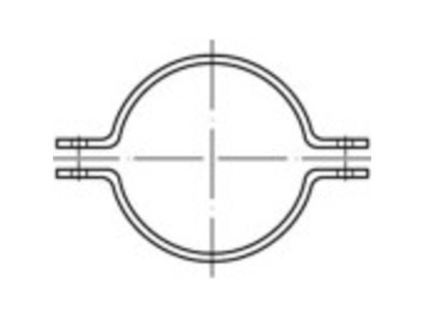 TOOLCRAFT 137750 rørspennbånd/rørholdere varmgalvanisert stål, 10 stk