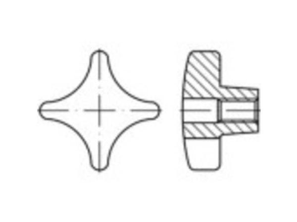TOOLCRAFT kryssgrep 12 mm 138246, 10 stk (Ø x L) 63 x 12 mm