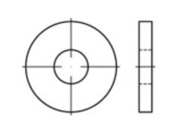 Mellomlegg 8,4 mm 23 mm stål 100 stk TOOLCRAFT 138259