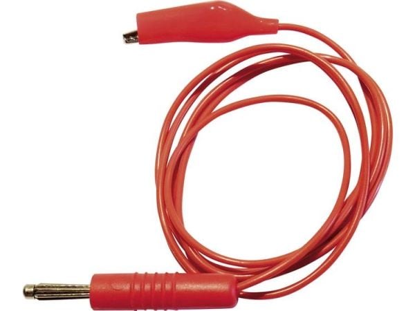 Schnepp 139769 Prøveledning [Lamelstik 4 mm - Krokodillenæb] 1.00 m Rød 1 stk