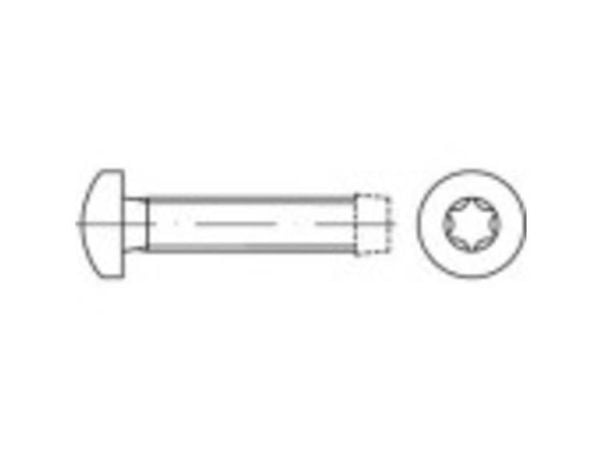 TOOLCRAFT 141252 gjengeskruer M4 35 mm T-profil DIN 7500 stål galvanisert 1000 stk