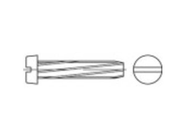 TOOLCRAFT 141714 plateskruer M4 20 mm spor DIN 7513 stål galvanisert 1000 stk