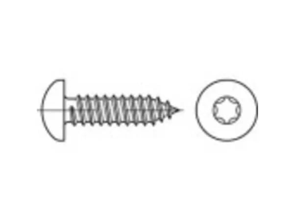 TOOLCRAFT 145208 linsehode sponeskruer 6,3 mm 80 mm T-profil DIN 7981 stål galvanisert 250 stk