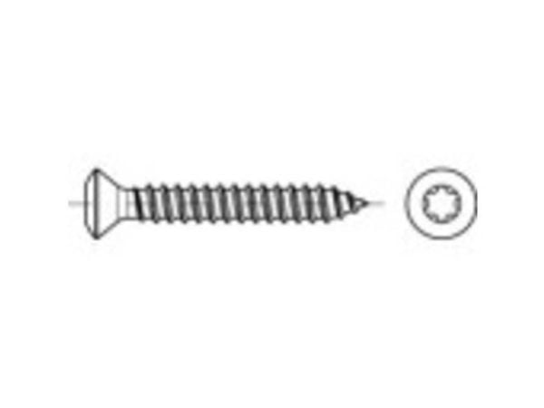 TOOLCRAFT forsænkningsskruer kryss Philips DIN 7983 5,5 mm x 50 mm, stål, galvanisert, 100 stk