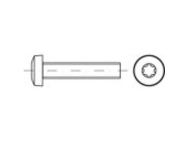 TOOLCRAFT 146073 linsebolter M3 25 mm T-profil DIN 7985 stål galvanisert (200 stk.)