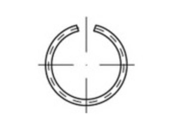TOOLCRAFT låseringer Innvendig diameter 27,7 mm DIN 7993 fjærstål (100 stk.)