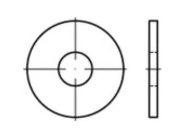 Aluslevy 4,3 mm 12 mm Teräs 500 kpl TOOLCRAFT 146431