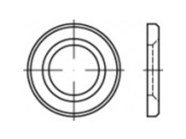 TOOLCRAFT varmgalvanisert skive 37 mm/66 mm stål 1 stk