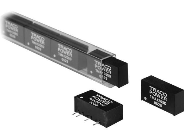 Traco Power TMA 2405S, 7,1 mm, 10,2 mm, 19,5 mm, 2,6 g, 1 W, 21.6-26.4 V
