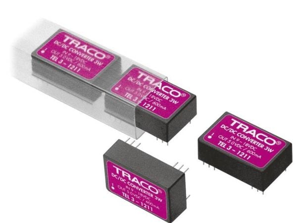 Traco Power TEL 3-1222, 20,3 mm, 10,2 mm, 31,8 mm, 12,4 g, 3 W, 9-18 V