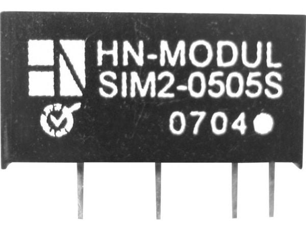 HN Power SIM2-0512D-SIL7 DC/DC-muunnin, tulostus 5 V/DC 12 V/DC, -12 V/DC 82 mA 2 W Lähtöjen määrä: 2 x