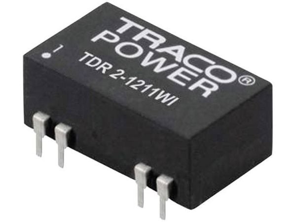 TracoPower TDR 2-1211WI DC/DC-muunnin, piirilevy 12 V/DC 5 V/DC 400 mA 2 W Lähtöjen määrä: 1 x