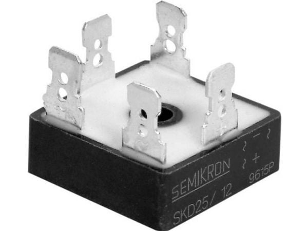 Diotec DB25-12 Siltatasasuuntaaja D-63 1200 V 25 A Kolmivaiheinen