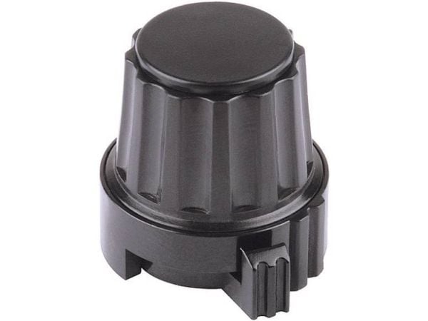 Mentor 4332.6031 4332.6031 Kiinteä säätönuppi nupin merkinnällä Musta (Ø x K) 17 mm x 22,5 mm 1 kpl 1 kpl