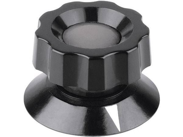 Mentor 474.61 Kiertonuppi, jossa on osoitin Musta (Ø x K) 59 mm x 35,5 mm 1 kpl