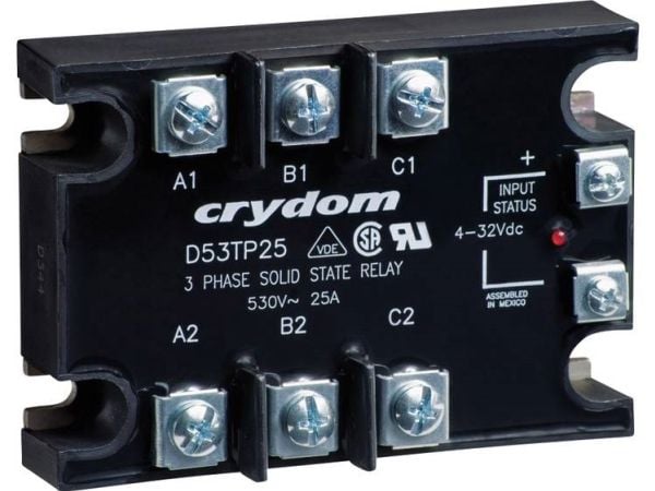 Crydom halvlederrelé D53TP25D 25 A koblingsspenning (maks.) 530 V/AC