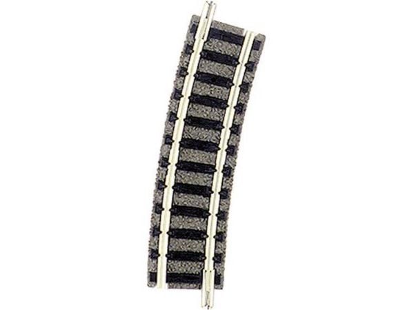9127 N Fleischmann piccolo (med ballast) Bøyd spor 15° 225,6 mm