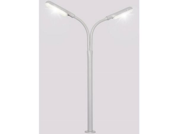 Viessmann Modelltechnik H0 halvbueformet lysmast dobbel, ferdig modell 6095 1 stk