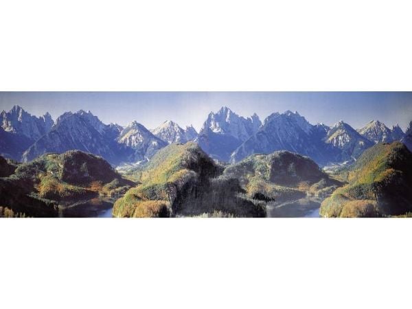 Faller 180512 H0 modelljernbane bakgrunn Neuschwanstein 3200 mm x 3200 mm x 1000 mm