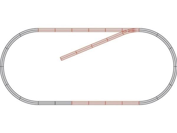 H0 Roco geoLINE (med ballast) 61101 Utvidelsessett 1 sett