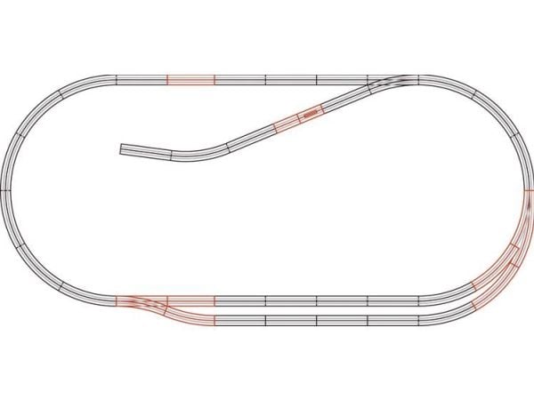 H0 Roco geoLINE (med ballast) 61102 utvidelsessett 1 sett