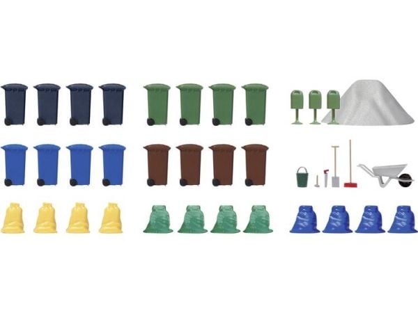 Busch BU 1136 H0 avfallssett i plastmodell
