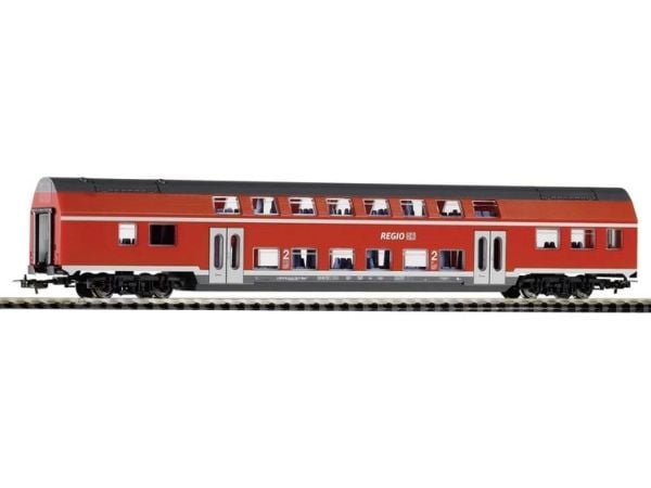 PIKO Bi-Level Coach DB Regio VI, Jernbanemodell, HO (1:87), Alle kjønn, Sort, Rød, Ikke for barn under 36 måneder