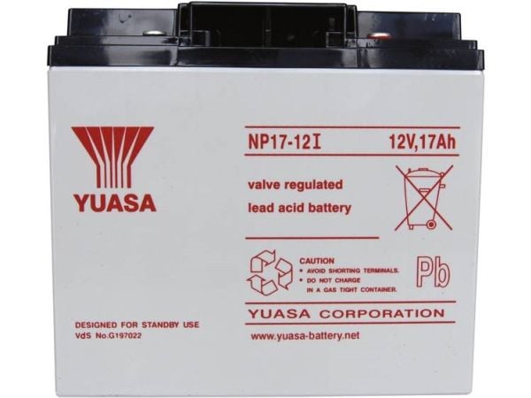 Yuasa NP17-12, Forseglet blysyre (VRLA), Hvit, 17000 mAh, 12 V