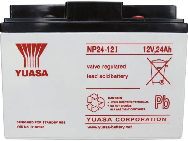 Yuasa NP24-12, Forseglet blysyre (VRLA), 12 V, 8,65 kg