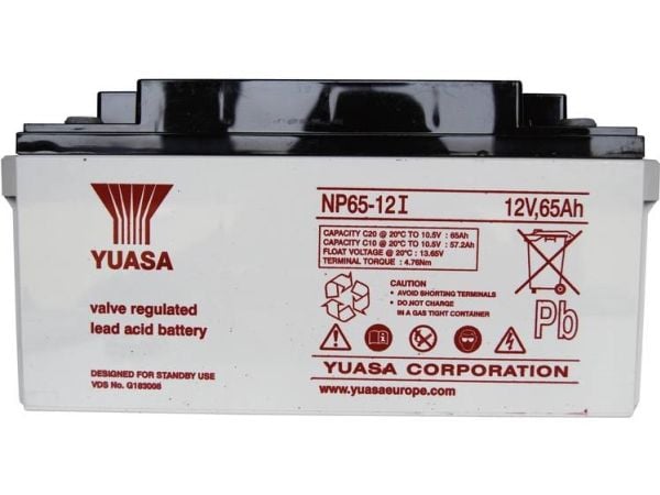 NP65-12 YUASA 65Ah 12V batteri AGM