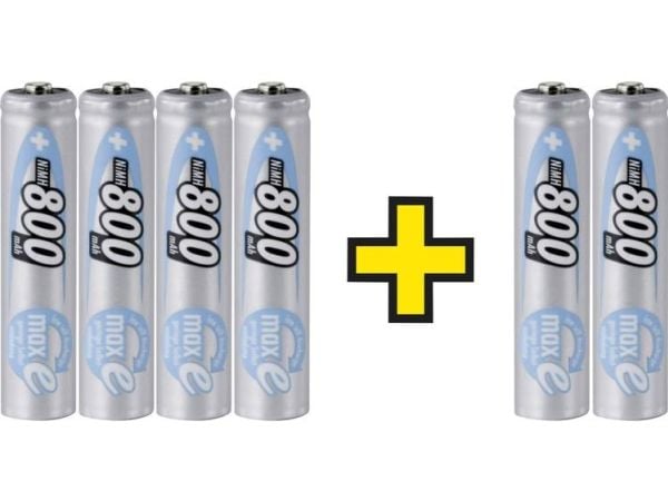 Ansmann maxE HR03 Ladattava AAA-akku NiMH 800 mAh 1,2 V 6 kpl