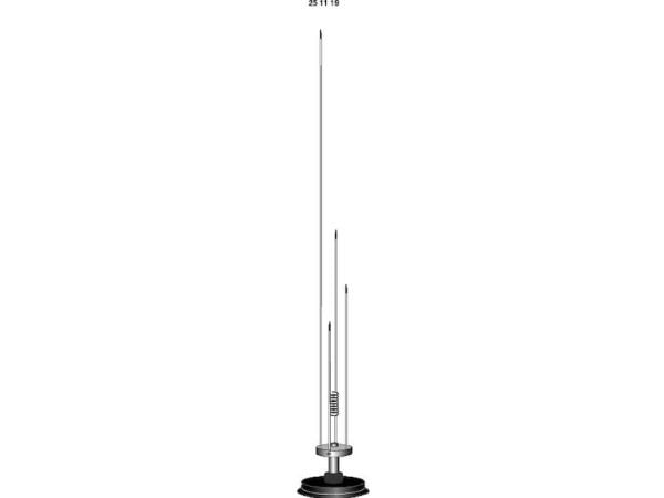 Albrecht 61680 Mobilantenn för radioskanner - SKY-SCAN Mag 1300 - Vit, 640 mm