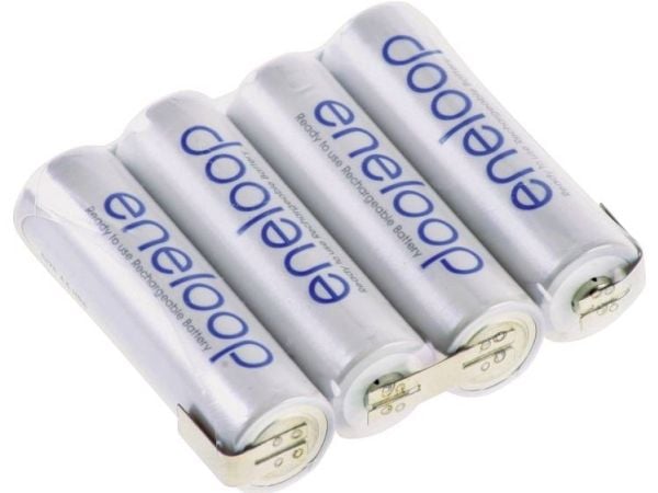 Panasonic eneloop F1x4 batteripakke celler: 4 stk R6 (AA) Z-loddetapp NiMH 4,8 V 1900 mAh