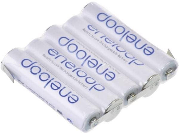 Panasonic eneloop F1x5 batteripakke, 5 celler, R03 (AAA), loddefane Z, NiMH, 6 V, 750 mAh