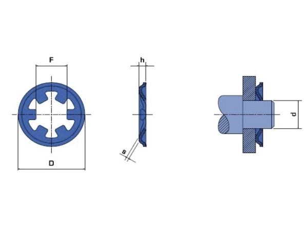 Reely klemringskive for akseldiameter 10 mm 20 stk