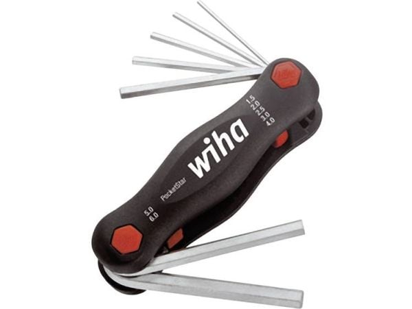 Wiha 351 PK7, L-formet hex-nøkkelsett, Metrisk, 7 stykker, 1.5,2,2.5,3,4,5,6 mm