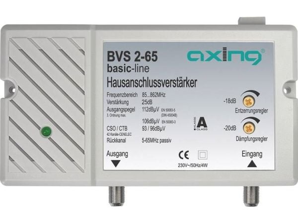 BVS 2-65 HUS TILKOBLING FORSTERKER 25 DB 98 DB?V 862 MHZ