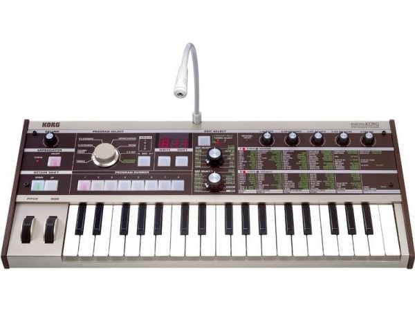 Korg microKORG, Analog synthesizer, Modulation, Grå, LED, 1 linjer, AC, Batteri