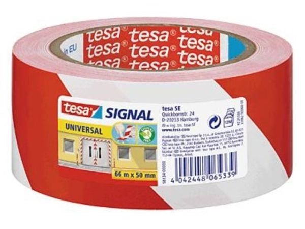 Tesa Signal Universal - Maskeringstape - 50 mm x 66 m - polypropylen - rød, hvit