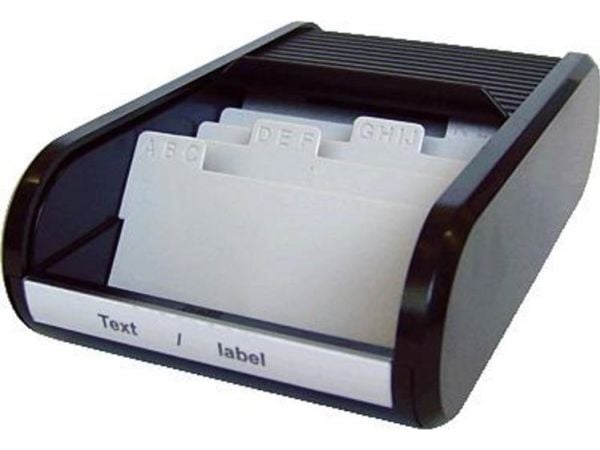 Visitkortboks Helit The Personal t/300 kort B:240 x H:67 x D:136 mm sort
