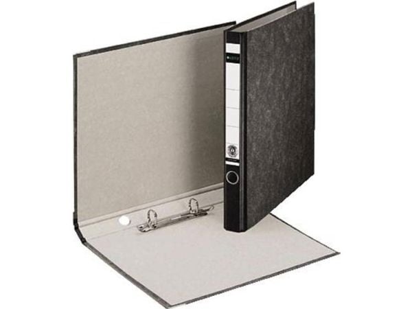 LEITZ cloud marmorringperm, 2 D-ringmekanisme, svart DIN A4, ryggbredde: 35 mm, pappomslag, utvendig med (1040-00-00)