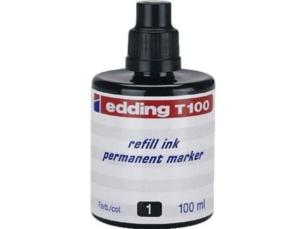 edding T 100 - Blekk - permanent - svart - 100 ml