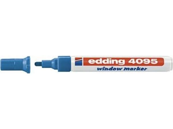 edding 4095 window - Markør - for glass - blå - vannbasert blekk - 2-3 mm