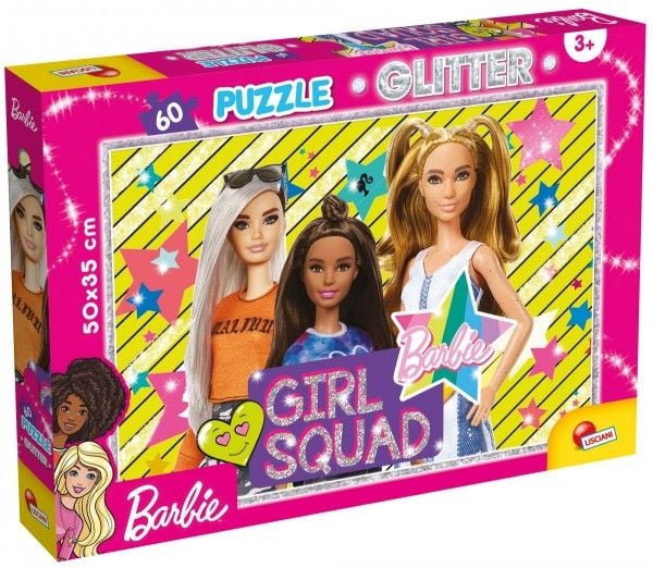 Lisciani puslespill 60 brikker Barbie glitter - Girl squad!