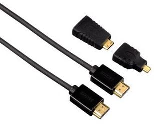 Hama High Speed HDMI - HDMI-kabel med Ethernet - 1.5 m - skjermet - svart
