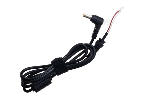 Akyga AK-SC - Strømkabel - DC jackstik 5,5 x 1,7 mm til uisoleret ledning - 50 V - 1,2 m - sortti
