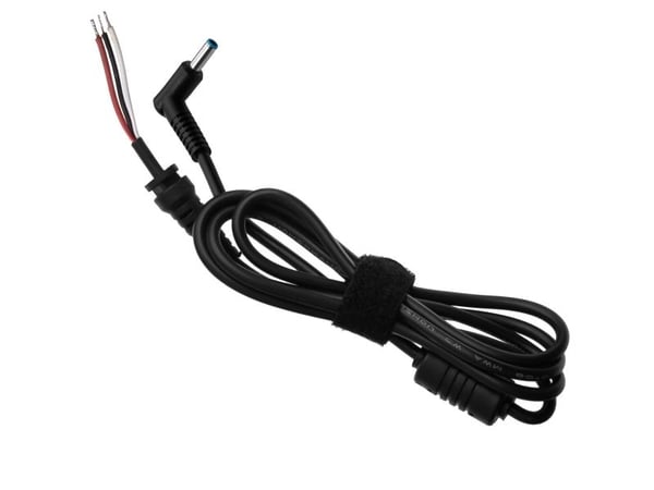 Akyga AK-SC - Strømkabel - DC jackstik 4,5 x 3,0 mm til uisoleret ledning - 50 V - 1,2 m - sortti